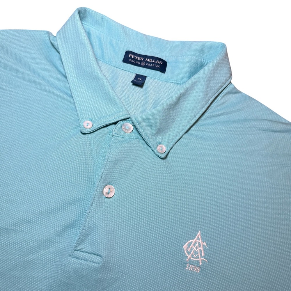 Peter Millar Crown Crafted Mens XL Golf Polo Shirt Performance Short Sleeve Logo